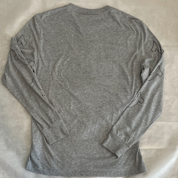 True Religion Heather Gray Graphic Long Sleeve Mens Tee Large - Picture 6 of 9